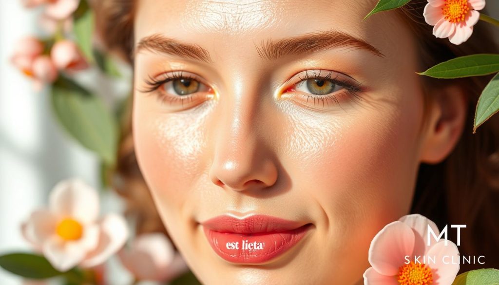 radiant and glowing skin